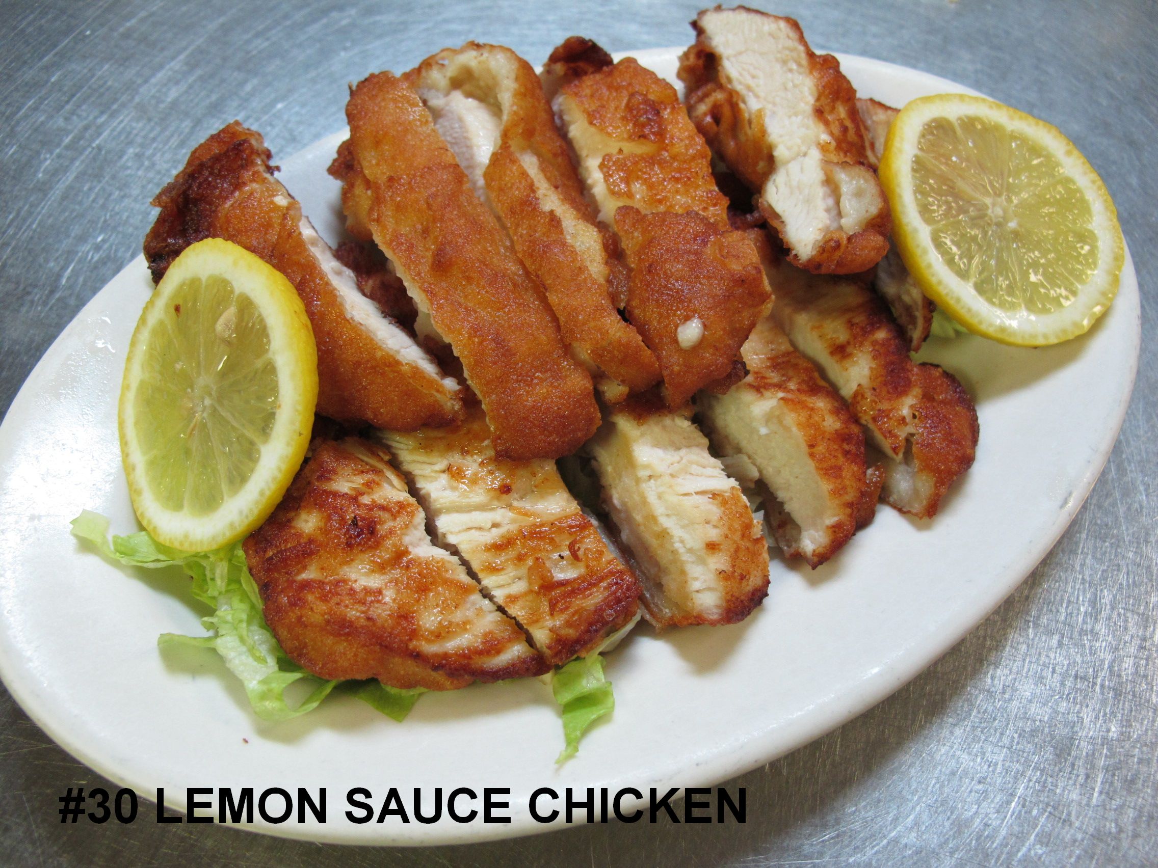 30. lemon sauce chicken