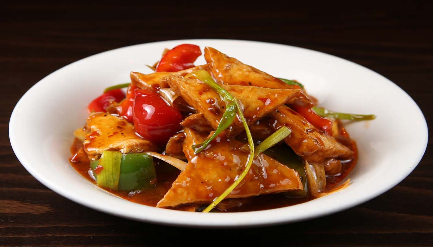 family style tofu 家常豆腐 <img title='Spicy & Hot' align='absmiddle' src='/css/spicy.png' />