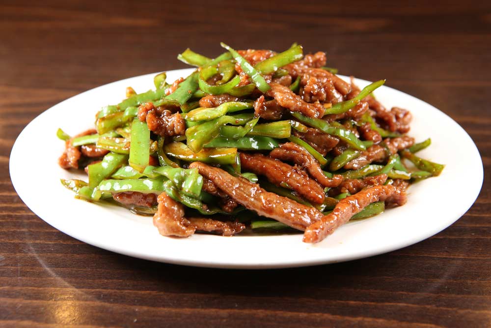 beef with hot green pepper 小椒牛肉絲 <img title='Spicy & Hot' align='absmiddle' src='/css/spicy.png' />