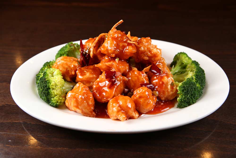 tangerine chicken 陳皮雞 <img title='Spicy & Hot' align='absmiddle' src='/css/spicy.png' />