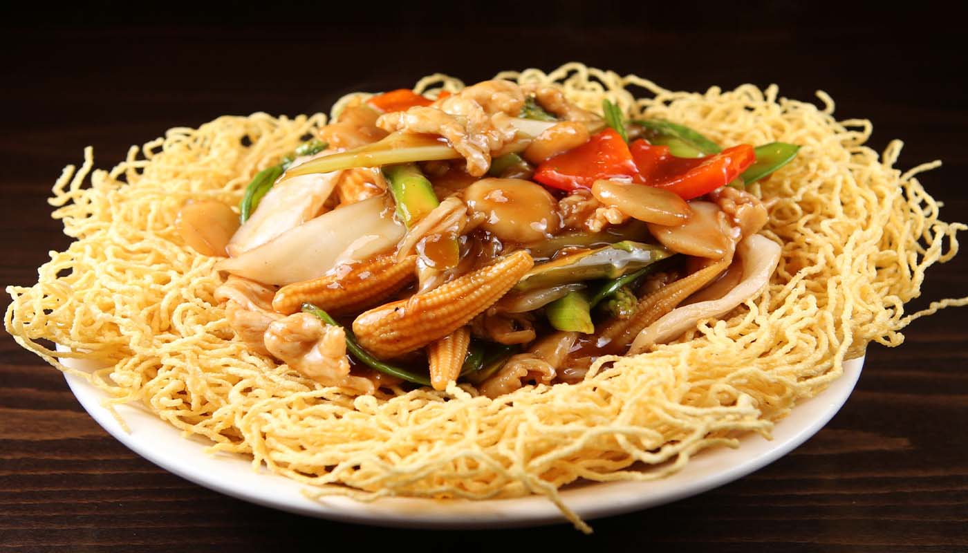 n08. chicken pan fried noodles 鸡兩面黃
