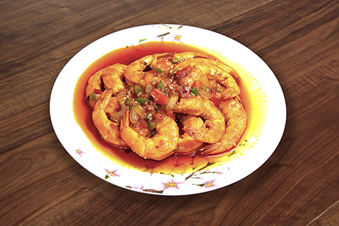 dry-braised shrimp 干烧虾