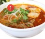 1. bún bò huế-spicy beef noodle soup